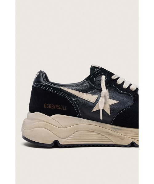 GOLDEN GOOSE(ゴールデングース)の「レディース Running Sole ブラック ナッパレザー&スエード(スニーカー・レディース・ブラック×ホワイト・35/36/37/38/39/40)」の3枚目の写真
