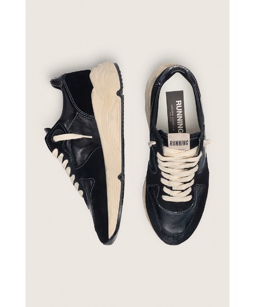 GOLDEN GOOSE(ゴールデングース)の「レディース Running Sole ブラック ナッパレザー&スエード(スニーカー・レディース・ブラック×ホワイト・35/36/37/38/39/40)」の4枚目の写真