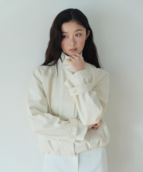 HOMEBODY THINGS(ホームバディ ティングズ)の「Stand Collar Jacket (IVORY)(デニムジャケット・レディース・その他・FREE)」の5枚目の写真