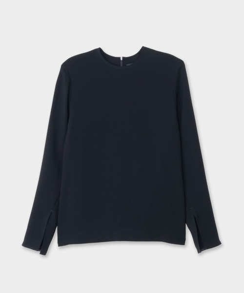 CINOH(チノ)の「BLACK FORMAL MINIMAL SPLIT BLOUSE(シャツ/ブラウス・レディース・アイボリー/ブラック・38/36)」の9枚目の写真