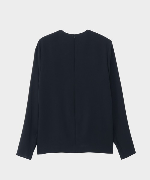 CINOH(チノ)の「BLACK FORMAL MINIMAL SPLIT BLOUSE(シャツ/ブラウス・レディース・アイボリー/ブラック・38/36)」の3枚目の写真