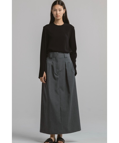CINOH(チノ)の「BLACK FORMAL MINIMAL SPLIT BLOUSE(シャツ/ブラウス・レディース・アイボリー/ブラック・38/36)」の16枚目の写真