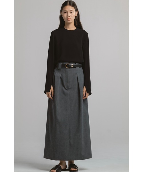 CINOH(チノ)の「BLACK FORMAL MINIMAL SPLIT BLOUSE(シャツ/ブラウス・レディース・アイボリー/ブラック・38/36)」の20枚目の写真