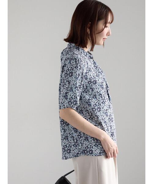 Te chichi(テチチ)の「【接触冷感】パターンアソート5分袖ボウタイブラウス(シャツ/ブラウス・レディース・ベージュ/ネイビー/グレー/サックスブルー・F)」の19枚目の写真
