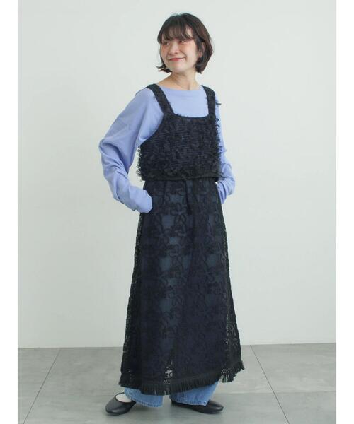 Samansa Mos2（サマンサ モスモス）の「ファンシーヤーンビスチェ（ベスト・レディース・キナリ/ブラック・F）」の9枚目の写真