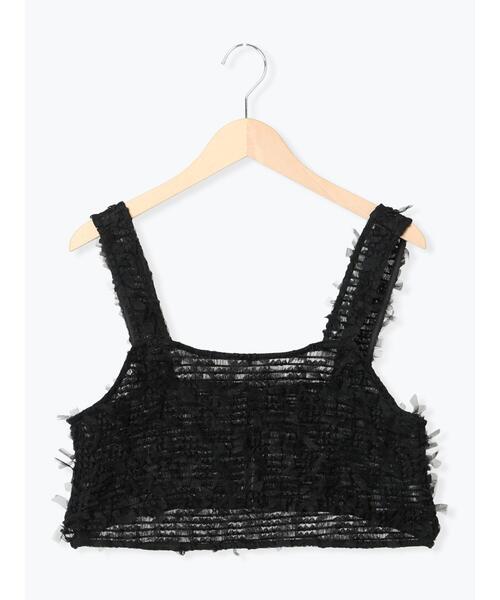 Samansa Mos2（サマンサ モスモス）の「ファンシーヤーンビスチェ（ベスト・レディース・キナリ/ブラック・F）」の13枚目の写真