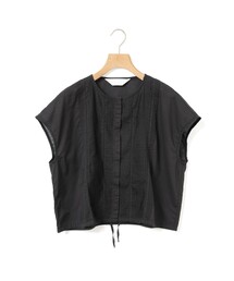 MidiUmi ピンタックノースリーブシャツ
