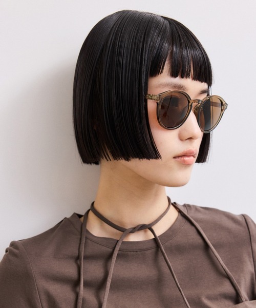 ADAM ET ROPE'（アダムエロペ）の「【WEB限定】・【定番】ボストンサングラス（サングラス・レディース・ブラウン/ブラック・FREE）」の2枚目の写真