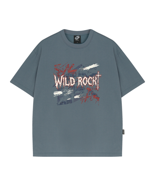 WILDROCK（ワイルドロック）の「ワイルドジャック クールコットンオーバーフィット半袖Tシャツ（Tシャツ/カットソー・メンズ・ブルー/ブラック/スカイブルー/ホワイト/ピンク/チャコール・SMALL/MEDIUM/LARGE）」の5枚目の写真