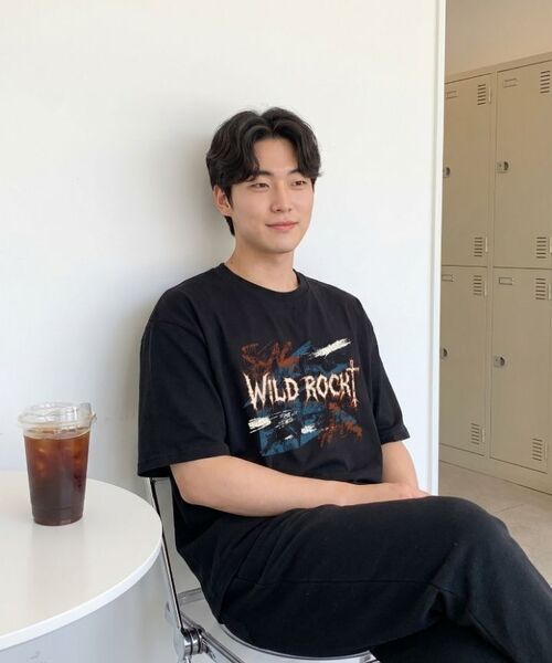 WILDROCK（ワイルドロック）の「ワイルドジャック クールコットンオーバーフィット半袖Tシャツ（Tシャツ/カットソー・メンズ・ブルー/ブラック/スカイブルー/ホワイト/ピンク/チャコール・SMALL/MEDIUM/LARGE）」の7枚目の写真