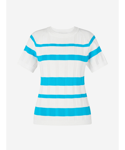 LORDLOAR（ロードロアル）の「ストライプリブラウンドニットBLUE（ニット/セーター・レディース・その他・SMALL/MEDIUM/LARGE）」の4枚目の写真