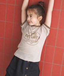 大人気Tシャツ!!デザインをアップデート☆]アシメオーガンジーフリルT