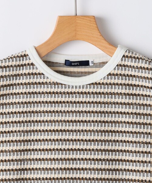 SHIPS（シップス）の「SHIPS KIDS:80～90cm / ジャカード ノースリーブ カットソー（ニット/セーター・キッズ・ネイビー/ブラウン・90/80）」の4枚目の写真