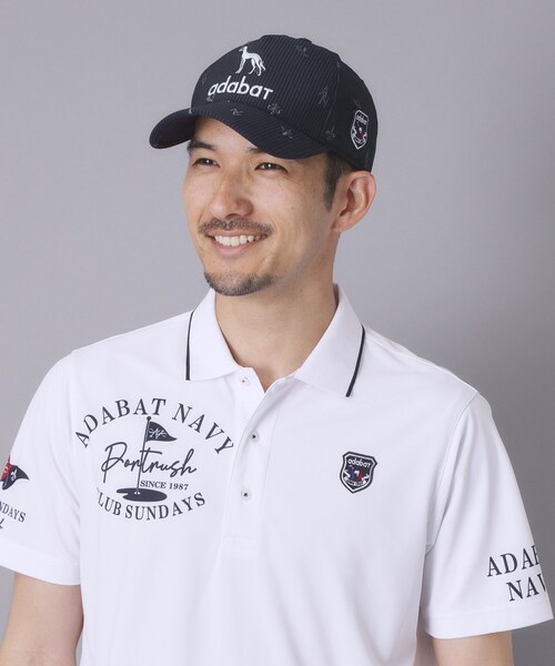 adabat(アダバット)の「【ADABAT NAVY】飛び柄刺しゅうキャップ(キャップ・メンズ・ホワイト系3/ネイビー系2・00)」の6枚目の写真
