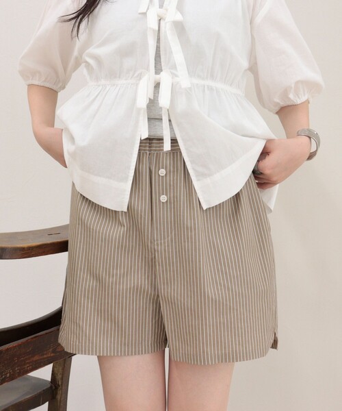 fredy emue（フレディエミュ）の「パジャマショートパンツ（その他パンツ・レディース・ブルー系その他/ブラウン系その他・38）」の3枚目の写真
