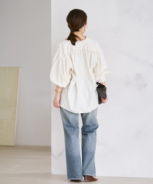 plage（プラージュ）の「JOHNBULL / ジョンブル 別注 FLARE デニム（デニムパンツ・レディース・ブルー・24/25/26）」の20枚目の写真
