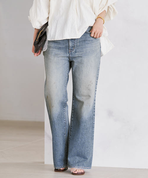 plage（プラージュ）の「JOHNBULL / ジョンブル 別注 FLARE デニム（デニムパンツ・レディース・ブルー・24/25/26）」の21枚目の写真