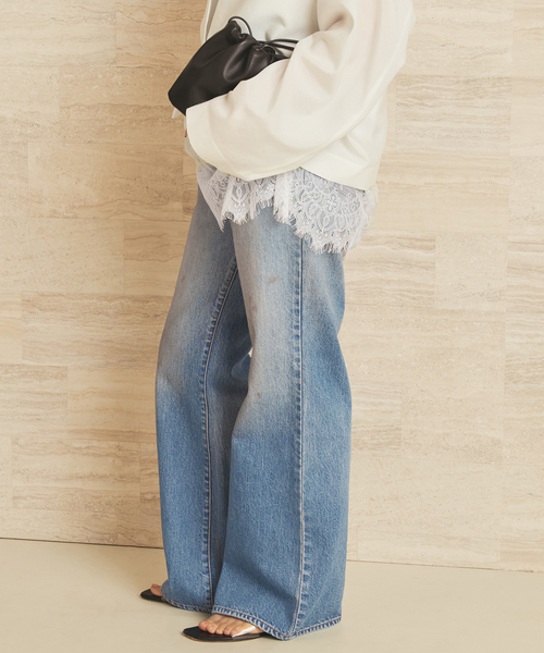 plage（プラージュ）の「JOHNBULL / ジョンブル 別注 FLARE デニム（デニムパンツ・レディース・ブルー・24/25/26）」の5枚目の写真