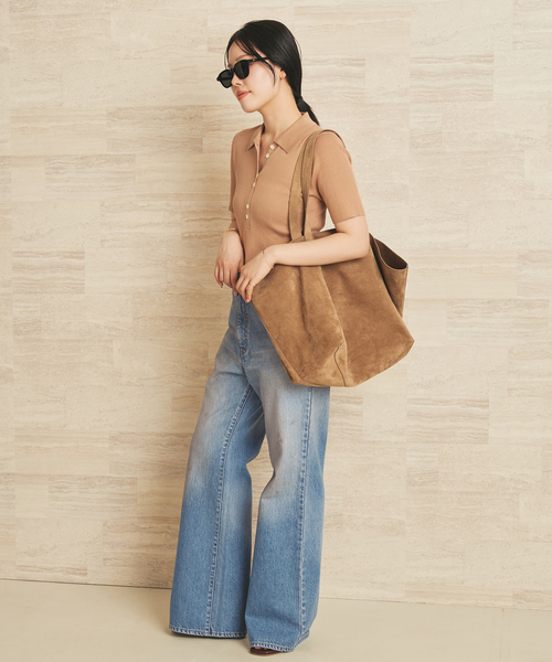 plage（プラージュ）の「JOHNBULL / ジョンブル 別注 FLARE デニム（デニムパンツ・レディース・ブルー・24/25/26）」の8枚目の写真
