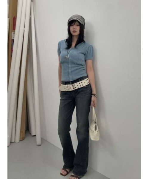 LAGUA GEM(ラグアジェム)の「CLASP PURSE バッグ(ショルダーバッグ・レディース・ライトブルー/オフホワイト・FREE)」の22枚目の写真