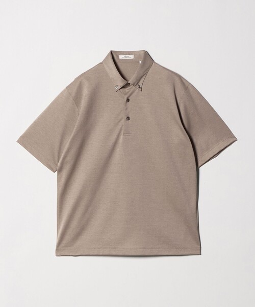 green label relaxing（グリーンレーベルリラクシング）の「コットン ポリエステル ジャカード ナロー ボタンダウン ポロシャツ（ポロシャツ・メンズ・ネイビー/ベージュ/ダークグレー・S/L/XL/M）」の16枚目の写真