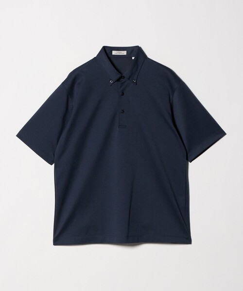 green label relaxing（グリーンレーベルリラクシング）の「コットン ポリエステル ジャカード ナロー ボタンダウン ポロシャツ（ポロシャツ・メンズ・ネイビー/ベージュ/ダークグレー・S/L/XL/M）」の19枚目の写真