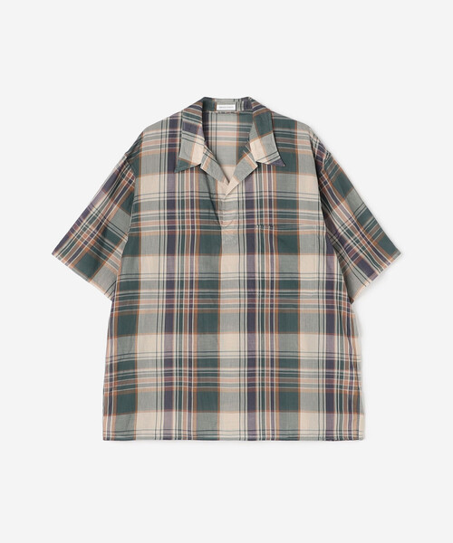 Kaptain Sunshine（キャプテン サンシャイン）の「KAPTAIN SUNSHINE | コットンガーゼ 半袖スキッパーシャツ MEN（シャツ/ブラウス・メンズ・グリーン系その他・5/4）」の2枚目の写真