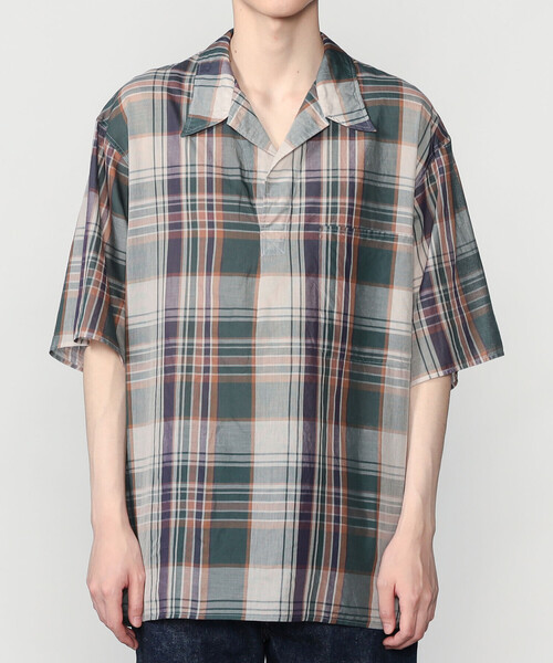 Kaptain Sunshine（キャプテン サンシャイン）の「KAPTAIN SUNSHINE | コットンガーゼ 半袖スキッパーシャツ MEN（シャツ/ブラウス・メンズ・グリーン系その他・5/4）」の7枚目の写真