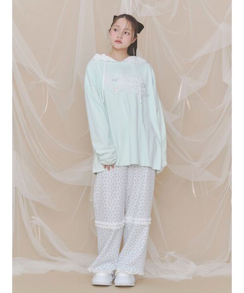 merry jenny（メリージェニー）の「inu！？チュールロンTee（Tシャツ/カットソー・レディース・ピンク/ブラウン/オフホワイト/ミント・FREE）」の22枚目の写真