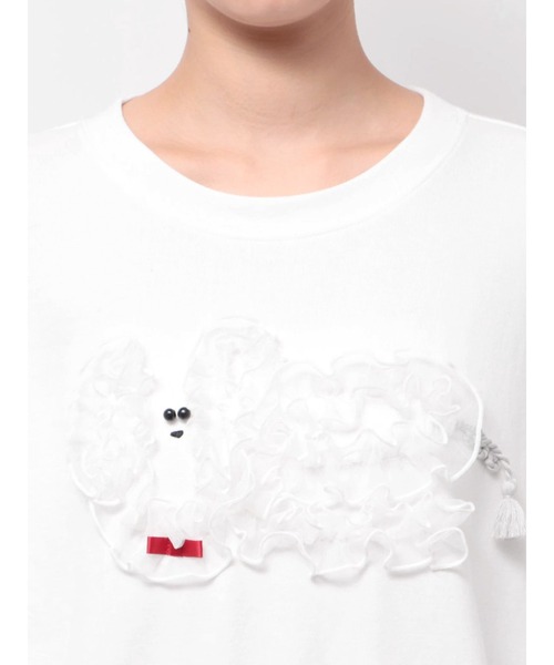 merry jenny(メリージェニー)の「inu!?チュールロンTee(Tシャツ/カットソー・レディース・ピンク/ブラウン/オフホワイト/ミント・FREE)」の16枚目の写真