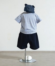 10mois（ディモワ）の「【10mois(ディモワ)】ベアマスクボーダーTシャツ 80・90・100cm（Tシャツ/カットソー）」