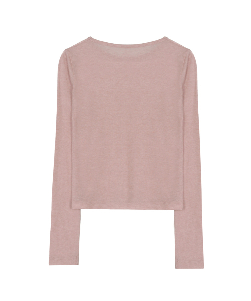 NICK&NICOLE（ニックアンドニコール）の「[ESSENTIAL] WOOL TENCEL TEE_PINK（Tシャツ/カットソー・レディース・その他・LARGE/MEDIUM）」の2枚目の写真