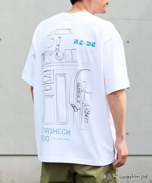 MASTER FRAME(マスターフレーム )の「MASTER FRAME / STARWARS / R2D2 Tシャツ(Tシャツ/カットソー・メンズ・チャコールグレー/ホワイト・3/4/1)」の1枚目の写真