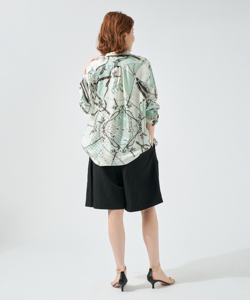 manipuri(マニプリ)の「manipuri マニプリ ロングシャツ 別注 ビットバルーン(シャツ/ブラウス・レディース・グレー・FREE)」の4枚目の写真