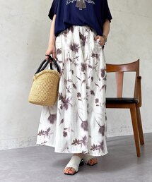 ぼかしフラワースカート