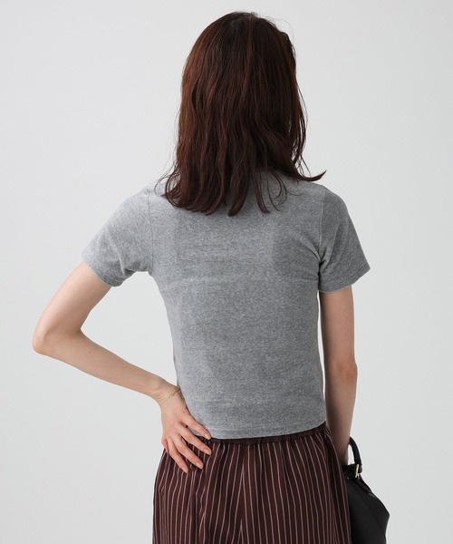 PROTAGONISTA(プロタゴニスタ)の「【PROTAGONISTA】ベロアTEE(Tシャツ/カットソー・レディース・ダークブルー/グレー・フリー)」の6枚目の写真
