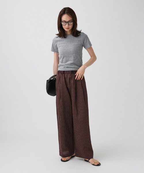 PROTAGONISTA(プロタゴニスタ)の「【PROTAGONISTA】ベロアTEE(Tシャツ/カットソー・レディース・ダークブルー/グレー・フリー)」の8枚目の写真