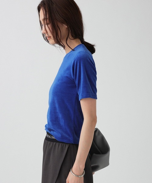 PROTAGONISTA(プロタゴニスタ)の「【PROTAGONISTA】ベロアTEE(Tシャツ/カットソー・レディース・ダークブルー/グレー・フリー)」の13枚目の写真