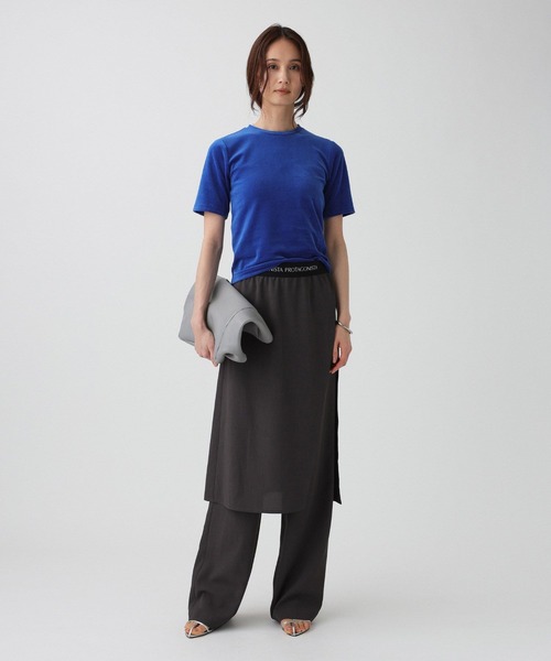 PROTAGONISTA(プロタゴニスタ)の「【PROTAGONISTA】ベロアTEE(Tシャツ/カットソー・レディース・ダークブルー/グレー・フリー)」の15枚目の写真