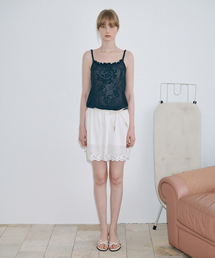 Crochet Rose Knit Onepiece (Dark Navy)