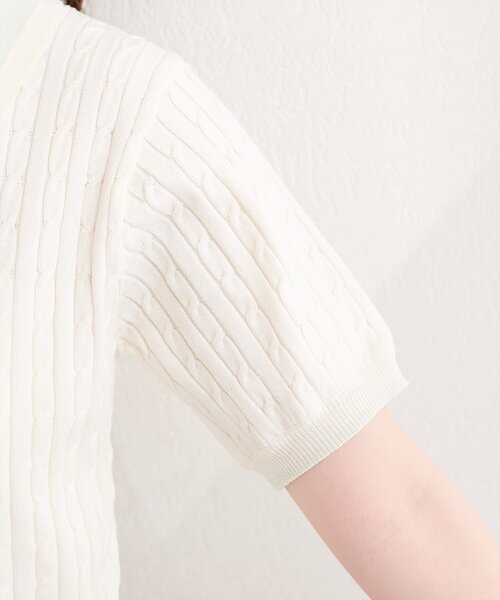 natural couture(ナチュラルクチュール)の「ダブルカラーポロニットプルオーバー(ニット/セーター・レディース・ブラック/グレー/オフホワイト/ピンク・FREE)」の7枚目の写真
