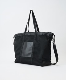 【ADAM PATEK】Leather trimmed mesh 2way big tote bag