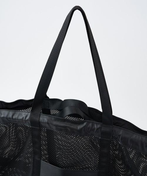 ADAM PATEK(アダムパテック)の「【ADAM PATEK】Leather trimmed mesh 2way big tote bag(トートバッグ・メンズ・ブラック・FREE)」の5枚目の写真