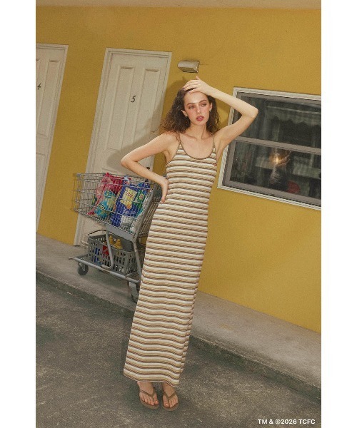 ALEXIA STAM（アリシアスタン）の「[Care Bears x ALEXIA STAM] Striped Camisole Dress /ケアベアコラボ ボーダーワンピ（ワンピース・レディース・イエロー/ピンク/ブルー・S/M）」の19枚目の写真