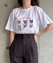 キャットデザイン半袖Tシャツ
