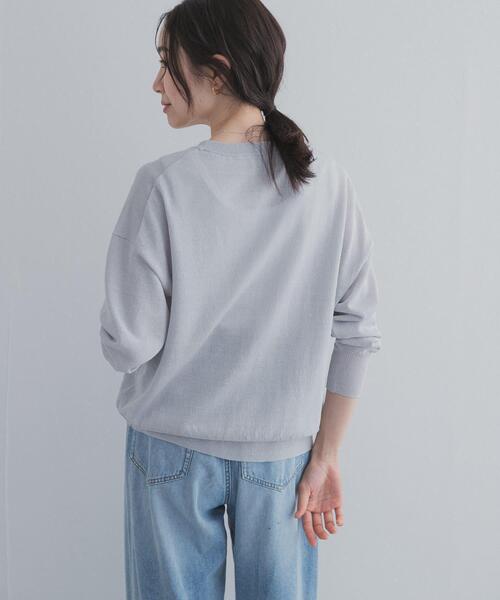 URBAN RESEARCH DOORS(アーバンリサーチドアーズ)の「リネン混Vネックショートカーディガン | 日よけ/UV対策/羽織(カーディガン/ボレロ・レディース・ベージュ系その他/ネイビー/ライトグレー・FREE)」の9枚目の写真