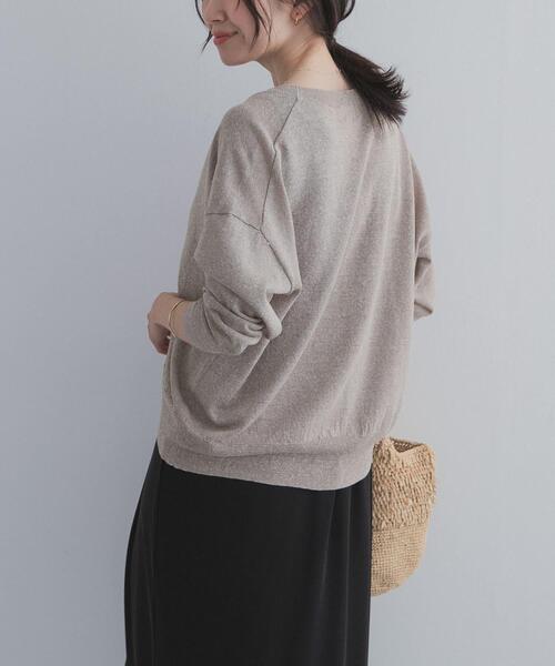 URBAN RESEARCH DOORS(アーバンリサーチドアーズ)の「リネン混Vネックショートカーディガン | 日よけ/UV対策/羽織(カーディガン/ボレロ・レディース・ベージュ系その他/ネイビー/ライトグレー・FREE)」の20枚目の写真