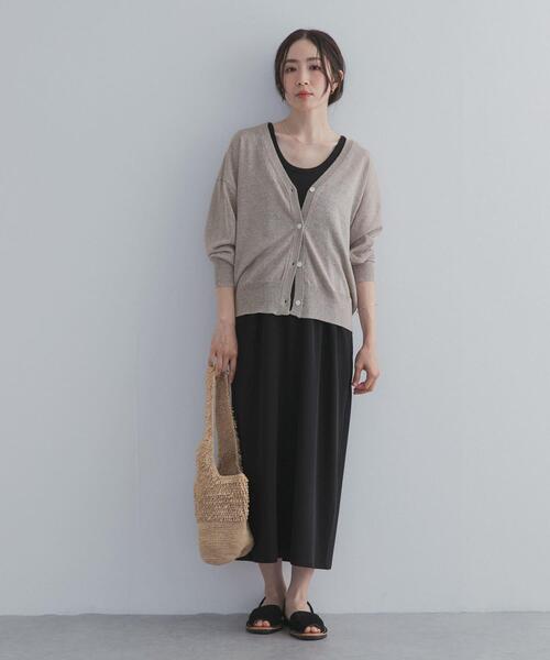 URBAN RESEARCH DOORS(アーバンリサーチドアーズ)の「リネン混Vネックショートカーディガン | 日よけ/UV対策/羽織(カーディガン/ボレロ・レディース・ベージュ系その他/ネイビー/ライトグレー・FREE)」の21枚目の写真