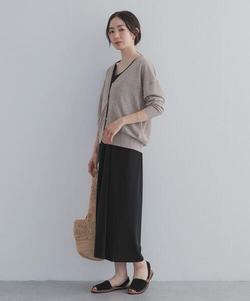 URBAN RESEARCH DOORS(アーバンリサーチドアーズ)の「リネン混Vネックショートカーディガン | 日よけ/UV対策/羽織(カーディガン/ボレロ・レディース・ベージュ系その他/ネイビー/ライトグレー・FREE)」の22枚目の写真