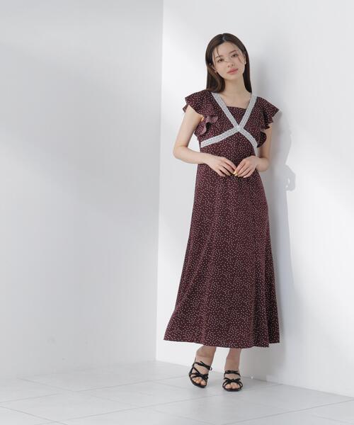 PROPORTION BODY DRESSING(プロポーションボディドレッシング)の「レーストリムレディーワンピース / 1216240606(ワンピース・レディース・ブラック/ブラウン/ホワイト系その他・P/S/MEDIUM)」の1枚目の写真